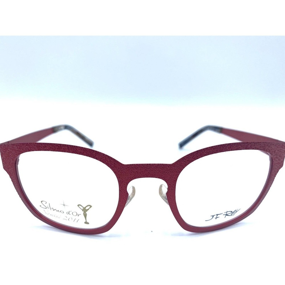 J.F. REY JF2430 0010 3030 Vibrant RED Square Eyeglasses Frames 48-21-130 FRANCE